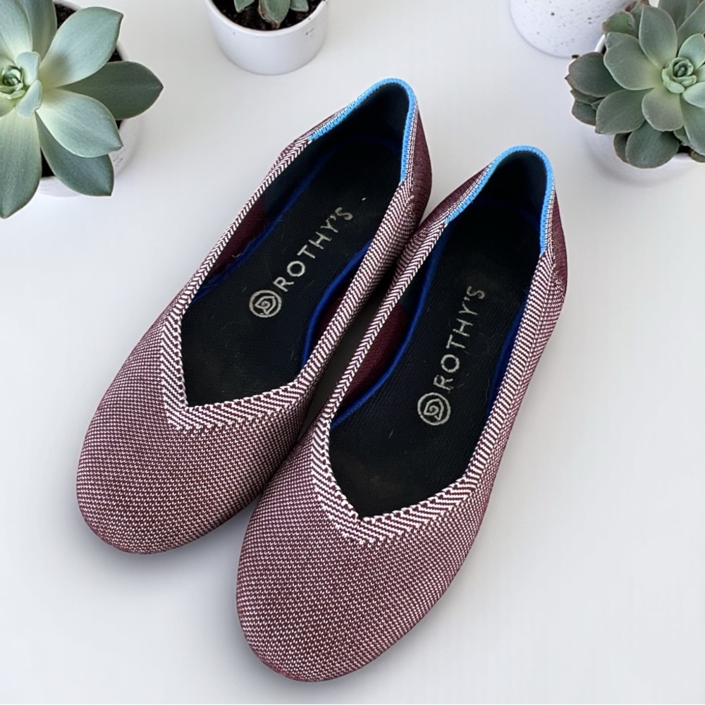 Rothy’s Rare Birdseye Plum Ballet Flats – Size 8.5 Authentic Very Good Condition
